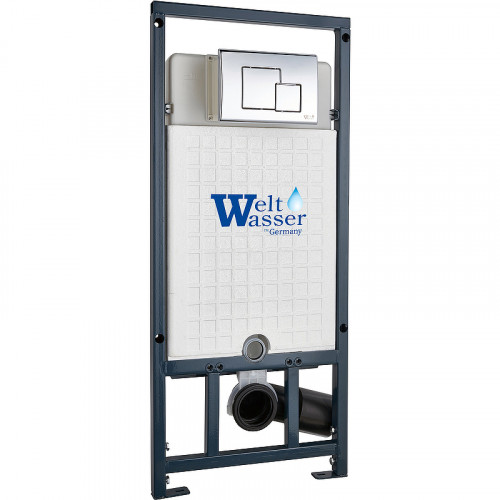 Инсталляция WeltWasser WW Marberg 507 SE CR 10000008209 для унитаза с клавишей смыва Хром пластик