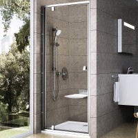 Душевая дверь Ravak Pivot PDOP1-80 03G40U00Z1 профиль Сатин ручка Хром стекло Transparent