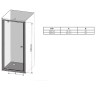 Душевая дверь Ravak Pivot PDOP1-80 03G40U00Z1 профиль Сатин ручка Хром стекло Transparent