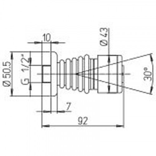 Душевая форсунка Paini 50CR721 Хром