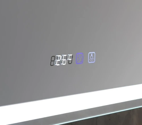 Зеркальный шкаф Azario Фиджи 50 LED-00002361 с подсветкой цвет Белый с часами