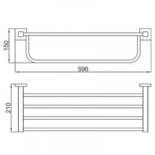 Полка для полотенец D-Lin D250222 Черная матовая