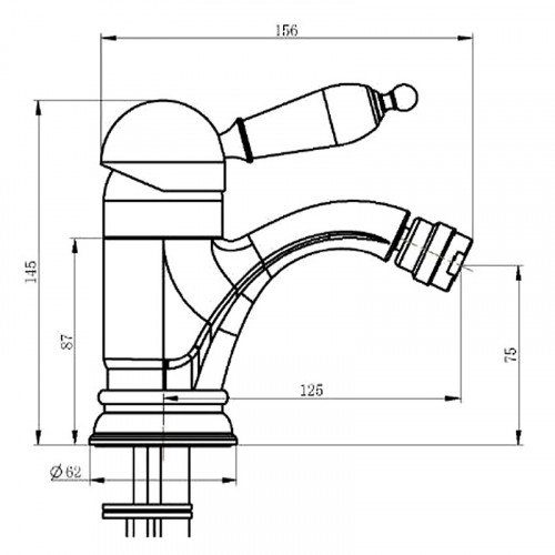 Смеситель для биде Boheme Crystal 306-CRST Бронза латунь