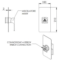 Смеситель для душа Remer Absolute AU30KBNO Черный матовый латунь встраиваемый