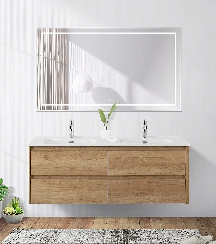 Зеркало BelBagno Kraft 140 SPC-KRAFT-1400-800-LED-TCH-WARM с подсветкой Сатин с сенсорным выключателем и подогревом стекло