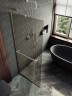 Душевая перегородка Maybah Glass MGD-721-5у 690x1950 в узком профиле Хром матовый стекло бронзовое