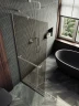 Душевая перегородка Maybah Glass MGD-721-5у 690x1950 в узком профиле Хром матовый стекло бронзовое