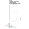 Душевая перегородка Maybah Glass MGD-721-5у 690x1950 в узком профиле Хром матовый стекло бронзовое