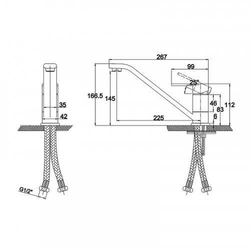 Смеситель для кухни Kaiser Sonat 34033-1 Песочный мрамор латунь