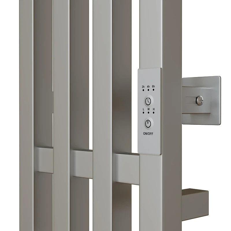 Электрический полотенцесушитель Mixline Moon 120х15 557215 с крючками цвет Хром матовый