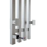 Электрический полотенцесушитель Mixline Moon 120х15 557215 с крючками цвет Хром матовый
