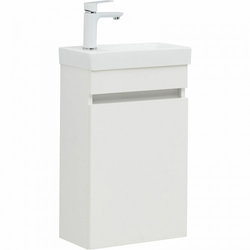 Тумба под раковину Aquanet Вега 40 329129 подвесная Белый глянец МДФ / ЛДСП