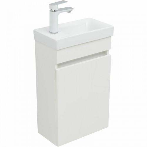 Тумба под раковину Aquanet Вега 40 329129 подвесная Белый глянец МДФ / ЛДСП