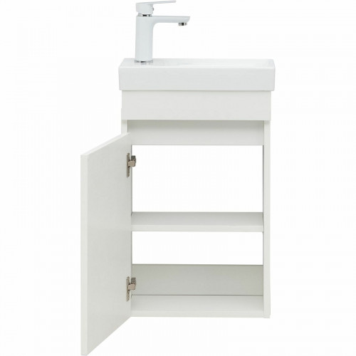 Тумба под раковину Aquanet Вега 40 329129 подвесная Белый глянец МДФ / ЛДСП