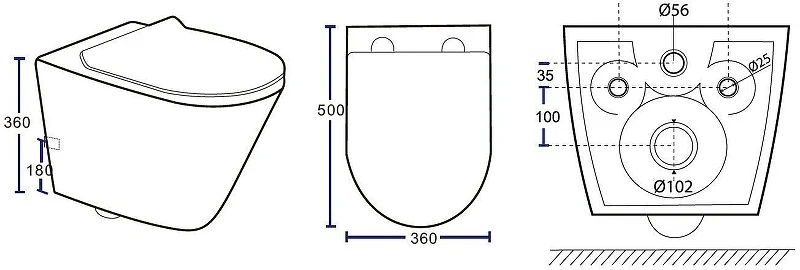 Унитаз Aquanet Glide 3.0 W Tornado 369386 подвесной цвет Белый с сиденьем Микролифт