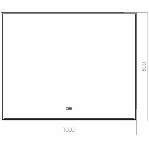 Зеркало Silver Mirrors Santana 100 LED-00002260 с подсветкой с сенсорным выключателем и подогревом стекло