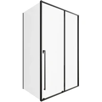 Душевой уголок Allen Brau Fantasy 130x80 3.11007.31 + 3.11012.31 профиль Черный матовый стекло прозрачное