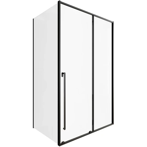 Душевой уголок Allen Brau Fantasy 130x80 3.11007.31 + 3.11012.31 профиль Черный матовый стекло прозрачное