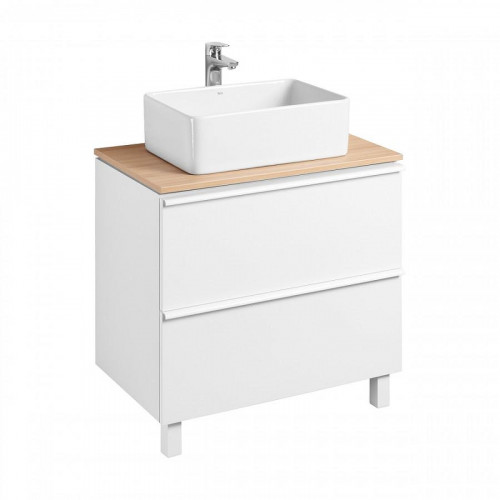 Тумба под раковину Aquaton Хюгге 75 1A282301HG2B0 цвет Белый матовый