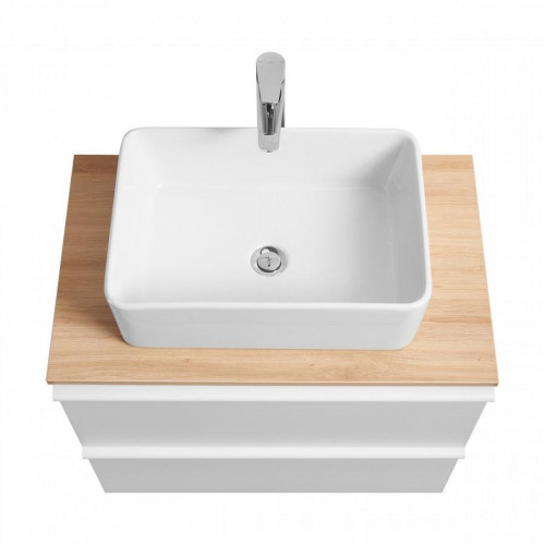 Тумба под раковину Aquaton Хюгге 75 1A282301HG2B0 цвет Белый матовый