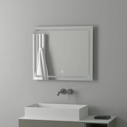 Зеркало Evoform Ledline 60x70 BY 2434 с подсветкой 22 W - сенсорный выключатель стекло