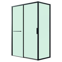 Душевой уголок Grossman Style 110x100 120.K33.05.1110.21.00 профиль Черный матовый стекло прозрачное