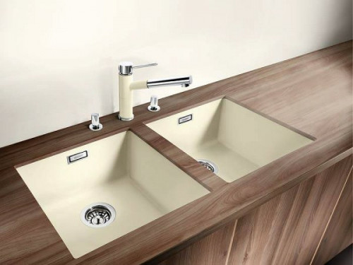 Кухонная мойка Blanco Subline 400-U 523426 Белая искусственный камень (литьевой мрамор) встраиваемый