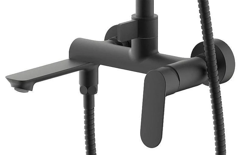 Душевая система Azario Alanti AZ-K2332-1B цвет Черный матовый