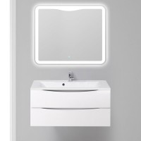 Тумба под раковину BelBagno Marino 100 MARINO-1000-2C-SO-BL-P подвесная Bianco Lucido МДФ / ЛДСП