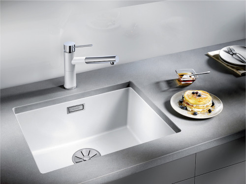 Кухонная мойка Blanco Subline 500-U 523436 Белая искусственный камень (литьевой мрамор) встраиваемый