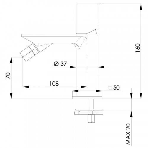 Смеситель для биде Remer Edge EG521 Хром латунь