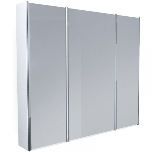 Зеркальный шкаф 1MarKa Соната 90 Белый глянцевый МДФ / ЛДСП, стекло