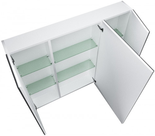 Зеркальный шкаф 1MarKa Соната 90 Белый глянцевый МДФ / ЛДСП, стекло