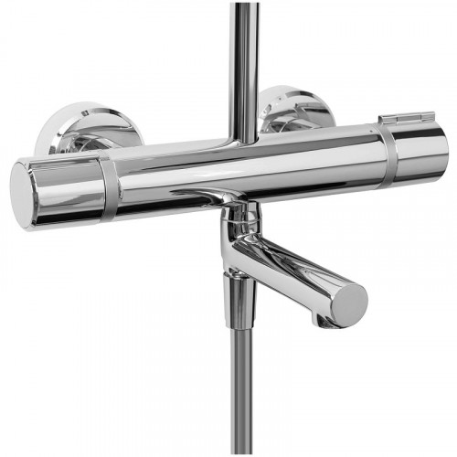 Душевая система Jacob Delafon Atom E26238-CP с термостатом Хром латунь на стену