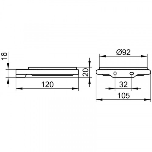 Мыльница Keuco Edition 400 11555 059000 Никель шлифованный