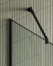 Душевая перегородка Maybah Glass MGD-700-6у 790x1950 в узком профиле Черный стекло сатиновое