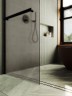 Душевая перегородка Maybah Glass MGD-734-6ш 890x1950 в широком профиле Черный стекло бронзовое матовое