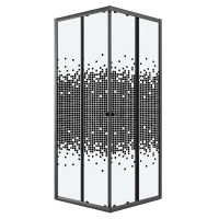 Душевой уголок Niagara Eco 80х80 NG-1008-14QBLACK профиль цвет Черный матовый стекло прозрачное с рисунком
