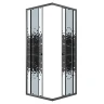 Душевой уголок Niagara Eco 80х80 NG-1008-14QBLACK профиль цвет Черный матовый стекло прозрачное с рисунком
