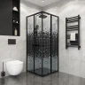 Душевой уголок Niagara Eco 80х80 NG-1008-14QBLACK профиль цвет Черный матовый стекло прозрачное с рисунком