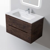 Тумба под раковину BelBagno Etna 80 ETNA-800-2C-SO-RW-P подвесная Rovere Moro МДФ / ЛДСП