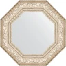 Зеркало Evoform Octagon 61х61 BY 3853 в багетной раме - Виньетка серебро 109 мм стекло