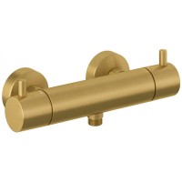 Смеситель для душа Kludi Bozz 35203N038 с термостатом Золото брашированное латунь на стену