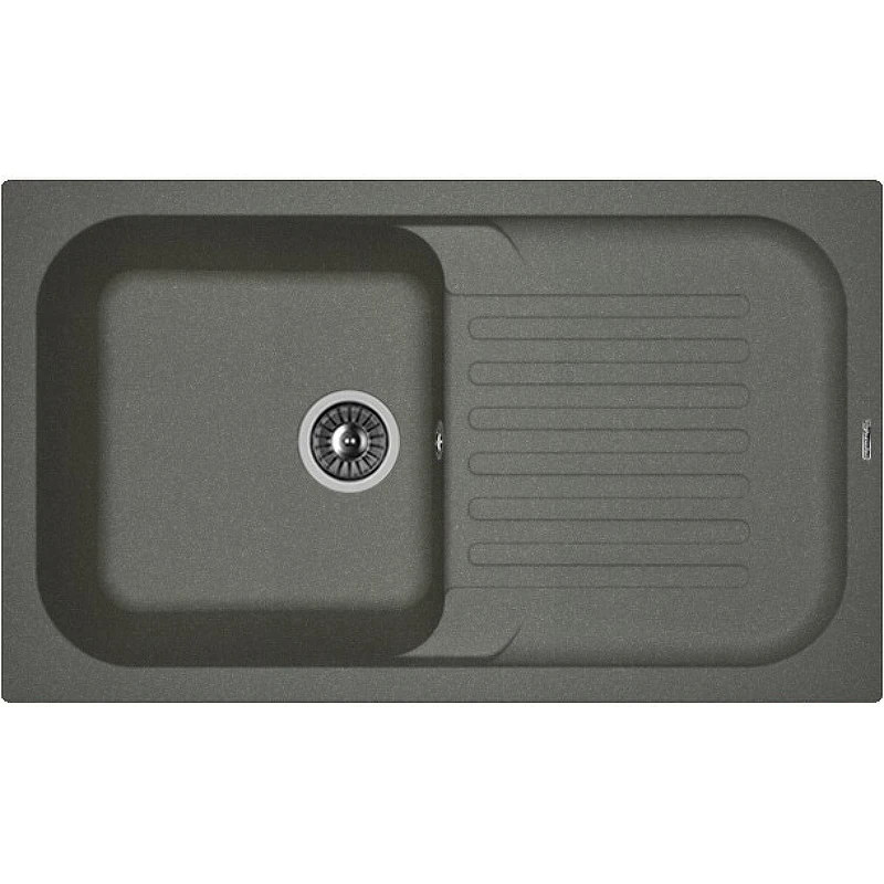 Кухонная мойка Florentina Арона-860 20.225.D0860.102 Черная искусственный камень (литьевой мрамор) встраиваемый