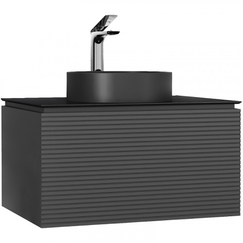 Тумба под раковину Jorno Stone 100 Stn.01.100/P/A/JR подвесная Антрацит МДФ / ЛДСП