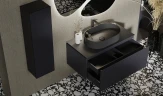 Тумба под раковину Jorno Stone 100 Stn.01.100/P/A/JR подвесная Антрацит МДФ / ЛДСП