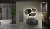 Тумба под раковину Jorno Stone 100 Stn.01.100/P/A/JR подвесная Антрацит МДФ / ЛДСП