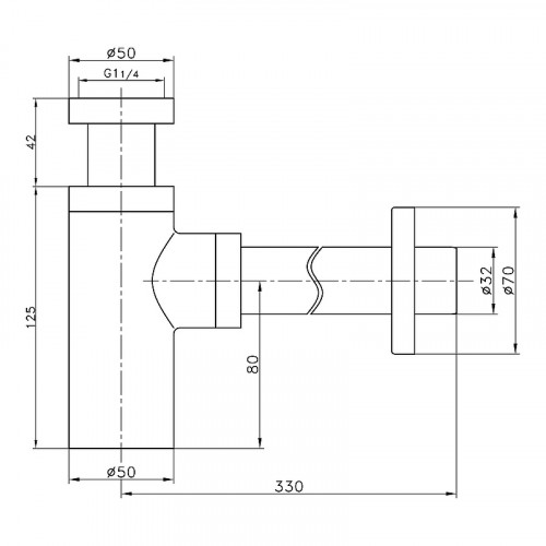 Сифон для раковины Frap F82 Хром