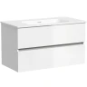Тумба под раковину Sancos Urban 90 UR90W подвесная Белый глянец МДФ / ЛДСП