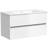 Тумба под раковину Sancos Urban 90 UR90W подвесная Белый глянец МДФ / ЛДСП
